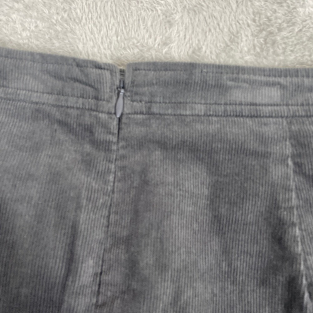 J Crew Corduroy Mini Skirt Womens 6 Gray Button Front Pockets - Picture 11 of 13